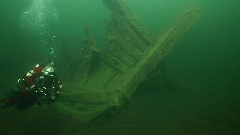 Aktern på linjeskeppet Wasa som är ett av skeppen i databasen. 