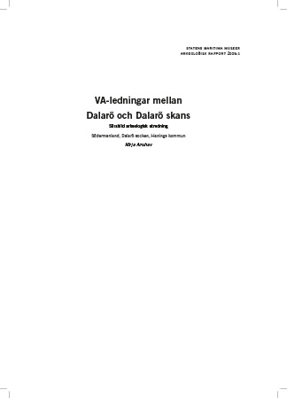2008:1 VA-ledningar mellan Dalarö och Dalarö skans (pdf)
