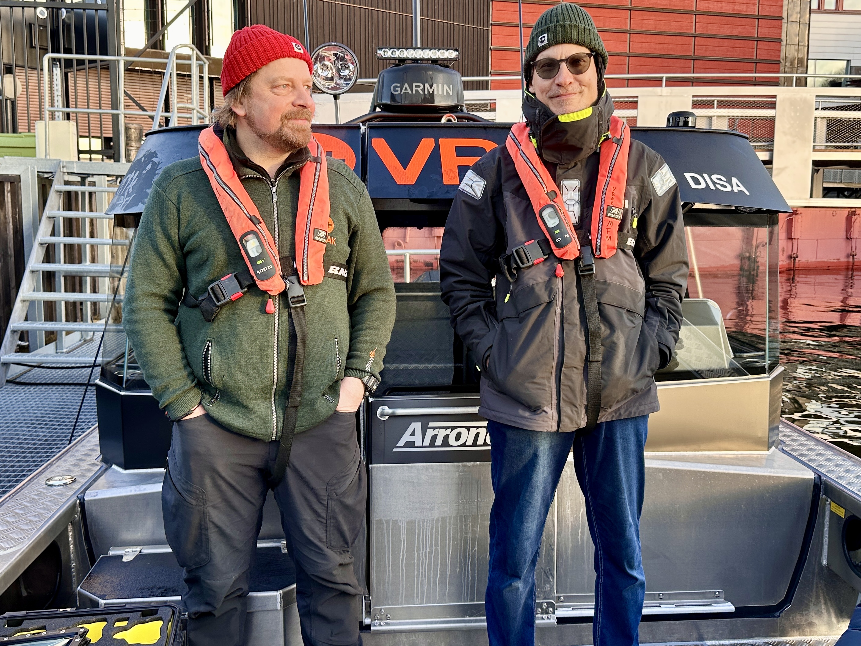 Jim Hansson och Mikael Fredholm, marinarkeologer vid Vrak ombord på Disa