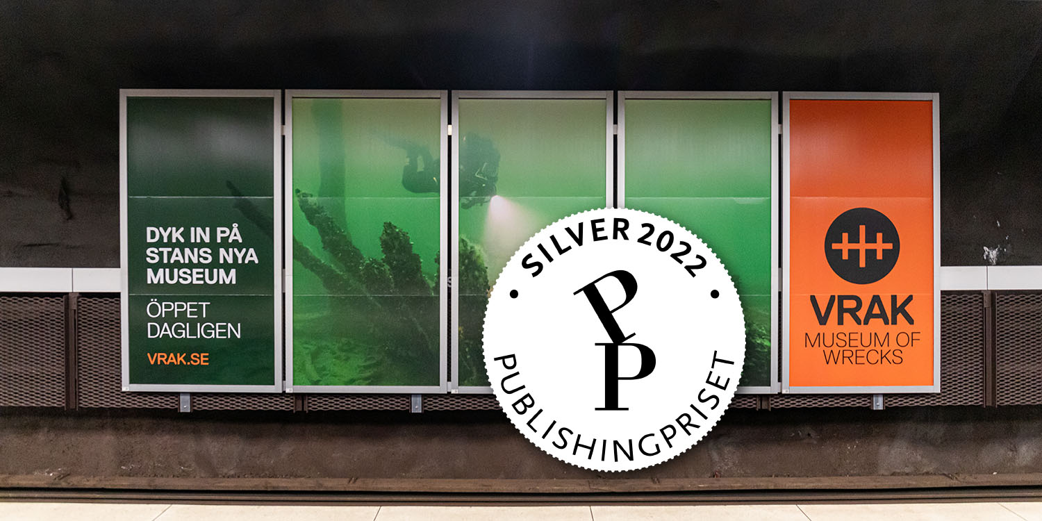 Annons i Stockholms tunnelbana.