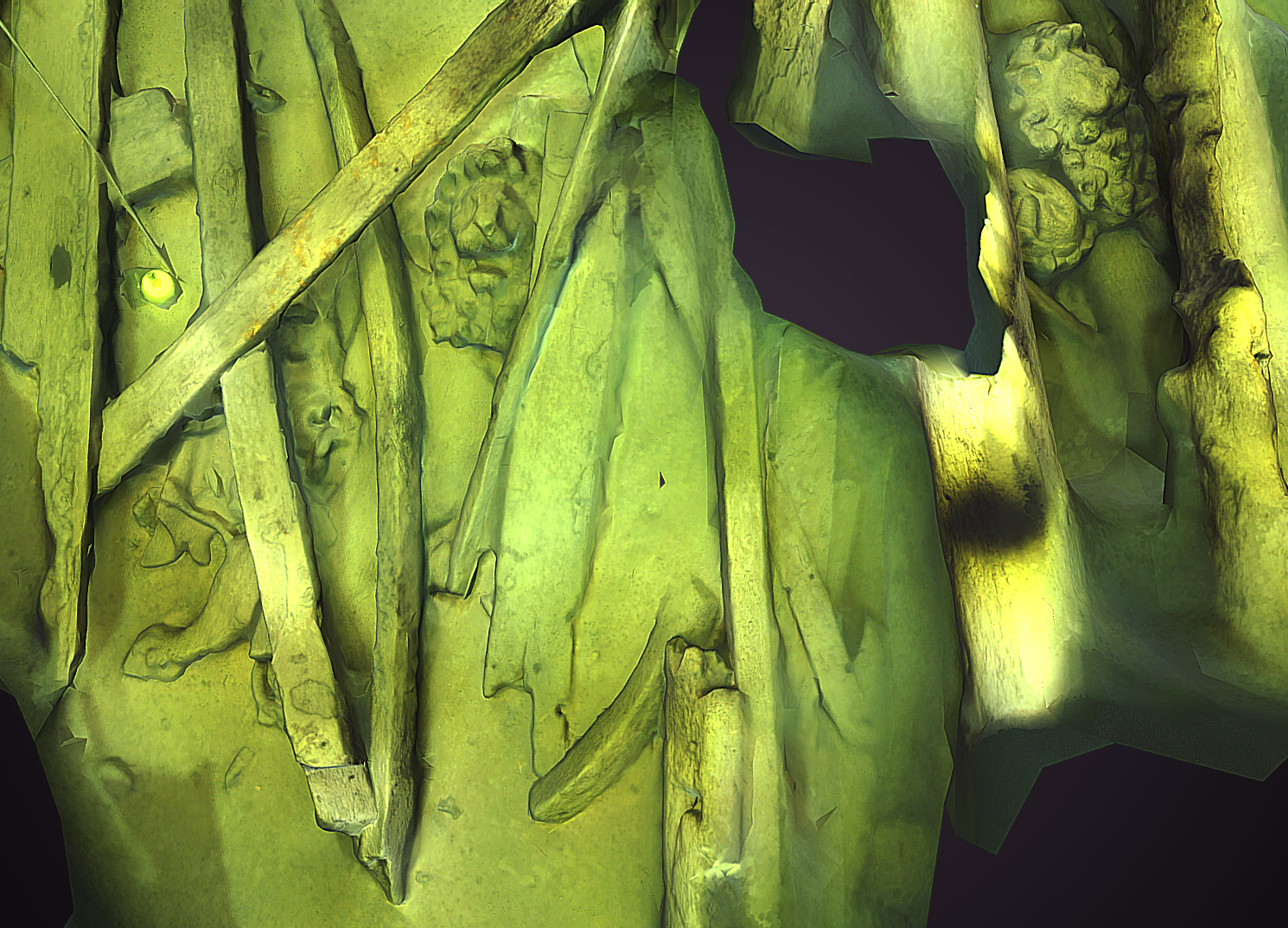 3D model of the Swedish national coat of arms with both lions and possibly the royal apple