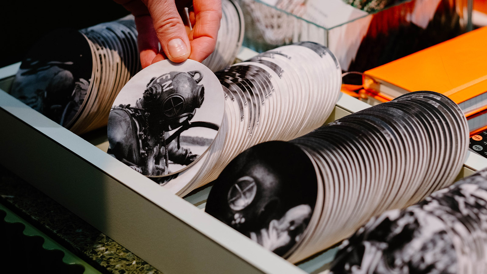 Coasters med gamla svartvita bilder